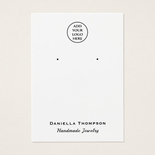 Carte d'affichage de la bijouterie noire et blanch (Devant)