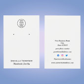 Carte d'affichage de la bijouterie noire et blanch