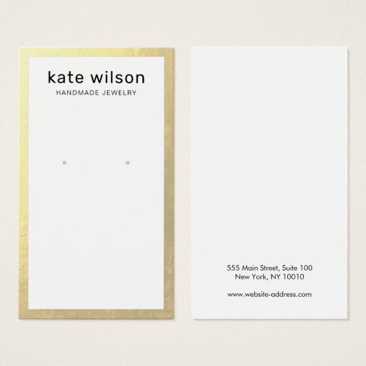 Carte d'affichage de la bordure or (Devant & derrière)