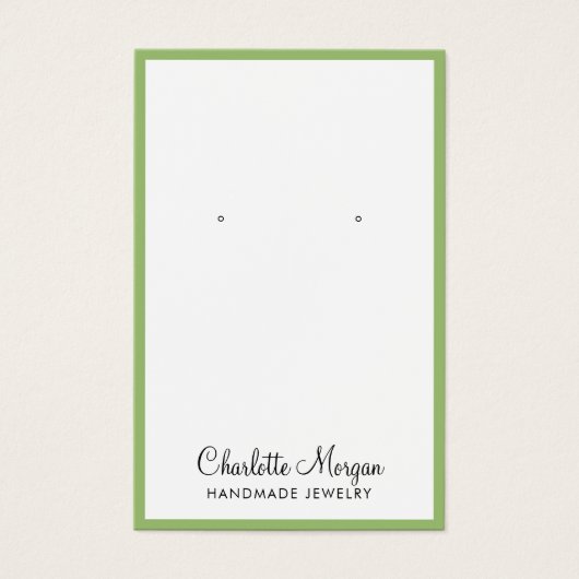 Carte d'affichage de la bordure verte du nom du sc (Devant)
