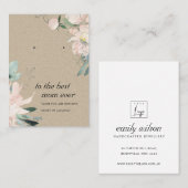 CARTE D'AFFICHAGE DE LA CARTE D'ÉCRAN FLEURIE BLUS (Devant / Derrière)