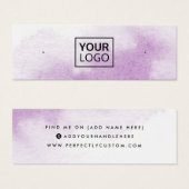 Carte d'affichage de la couleur de l'eau violette (Devant & derrière)