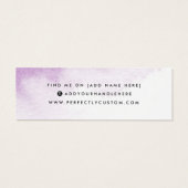 Carte d'affichage de la couleur de l'eau violette (Dos)