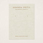 Carte d'affichage de la crème de lin blanc cassé (Devant)