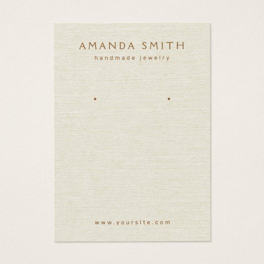 Carte d'affichage de la crème de lin blanc cassé (Devant)