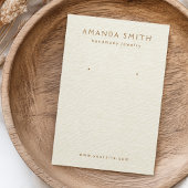 Carte d'affichage de la crème de lin blanc cassé