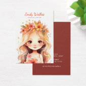 Carte d'affichage de la fille de boho Elegant mode (Bureau)