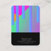 Carte d'affichage de la géométrie néon brillante f (Dos)