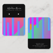 Carte d'affichage de la géométrie néon brillante f (Devant / Derrière)