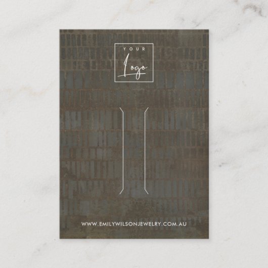 CARTE D'AFFICHAGE DE LA LIGNE DE BRONZE GRAY RUSTI (Devant)