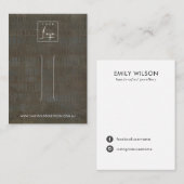 CARTE D'AFFICHAGE DE LA LIGNE DE BRONZE GRAY RUSTI (Devant / Derrière)