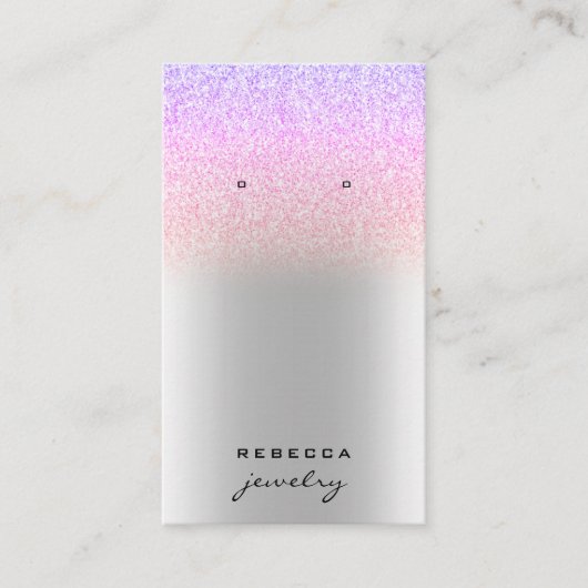 Carte d'affichage de la parties scintillant argent (Devant)