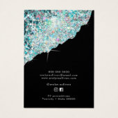 Carte d'affichage de la parties scintillant turquo (Dos)