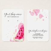 Carte d'affichage de la pastèque à l'aquarelle bra (Devant & derrière)