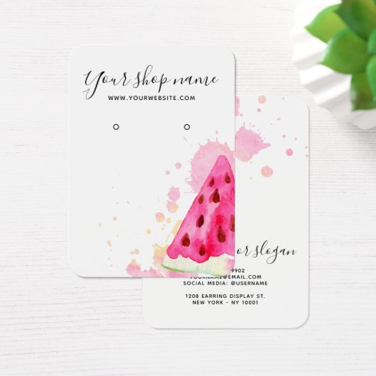Carte d'affichage de la pastèque à l'aquarelle bra (Bureau)