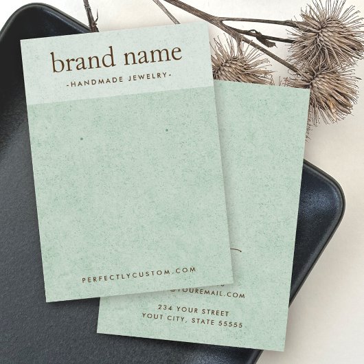 Carte d'affichage de la texture verte pâle