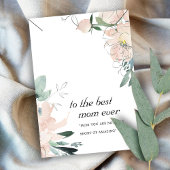 CARTE D'AFFICHAGE DE LACE DE COUCHER FLORALE ROSE 