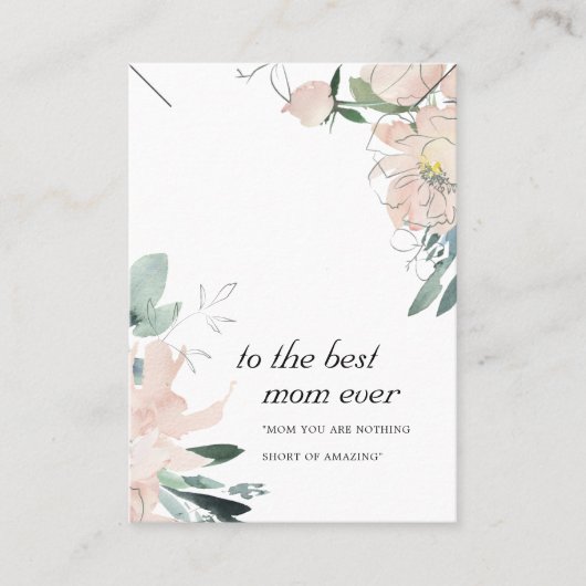 CARTE D'AFFICHAGE DE LACE DE COUCHER FLORALE ROSE  (Devant)