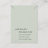 CARTE D'AFFICHAGE DE LACE DE COUCHER GRISE VERT (Devant)