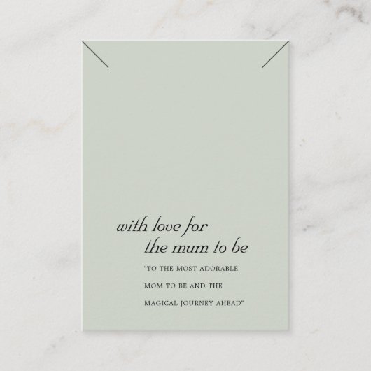 CARTE D'AFFICHAGE DE LACE DE COUCHER GRISE VERT (Devant)