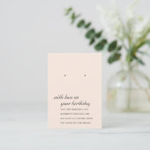 CARTE D'AFFICHAGE DE L'AMI DE NAISSANCE BLUSH ROSE (Debout devant)