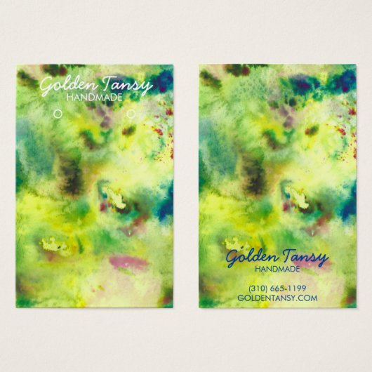 Carte d'affichage de l'aquarelle de l'oreille coll (Devant & derrière)