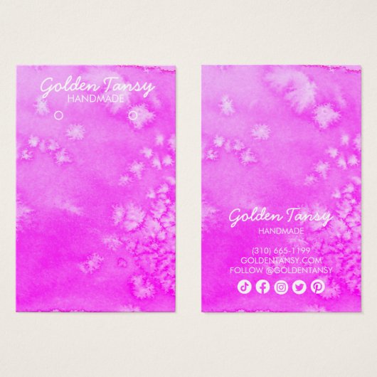 Carte d'affichage de l'aquarelle de l'oreille coll (Devant & derrière)