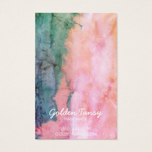 Carte d'affichage de l'aquarelle de l'oreille coll (Dos)