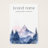 Carte d'affichage de l'aquarelle des montagnes et (Devant)