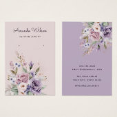 Carte d'affichage de l'aquarelle fleurie Boho mode (Devant & derrière)