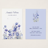 Carte d'affichage de l'aquarelle fleurie Boho mode (Devant & derrière)