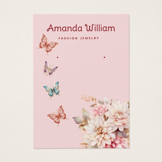 Carte d'affichage de l'aquarelle fleurie Boho mode (Devant)