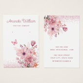 Carte d'affichage de l'aquarelle fleurie de boho m (Devant & derrière)