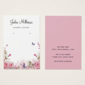 Carte d'affichage de l'aquarelle moderne (Devant & derrière)