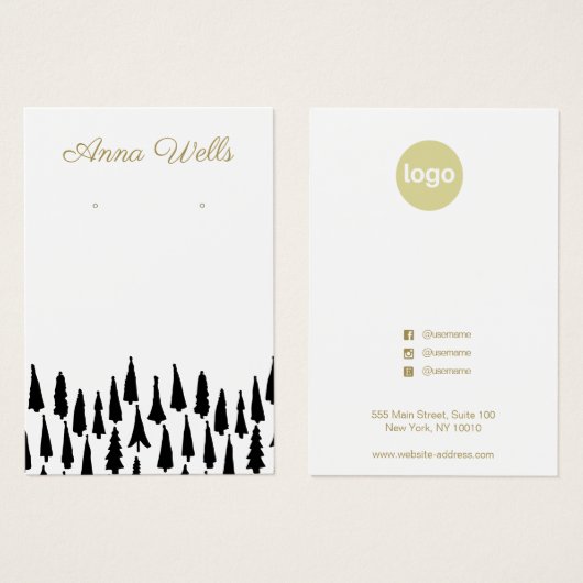 Carte d'affichage de l'Arbre de Noël (Devant & derrière)