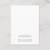 Carte d'affichage de lecture de script chic (Dos)