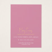 Carte d'affichage de l'effet de marbre doré et ros (Dos)