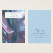 Carte d'affichage de l'effet de tissu holographiqu (Devant & derrière)