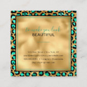 Carte d'affichage de l'Empreinte de léopard Chic G (Dos)