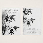 Carte d'affichage de l'encre asiatique en bambou (Devant & derrière)