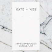 Carte d'affichage de l'ensemble de bijoux de l'ore