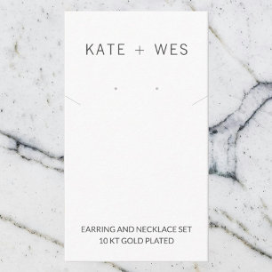 Carte d'affichage de l'ensemble de bijoux de l'ore