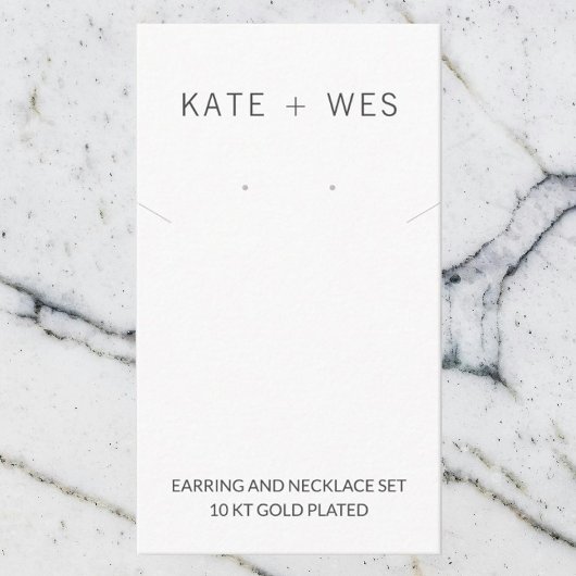 Carte d'affichage de l'ensemble de bijoux de l'ore