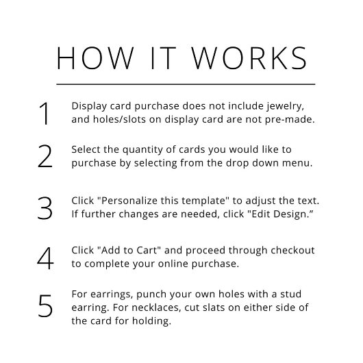 Carte d'affichage de l'ensemble de bijoux de l'ore