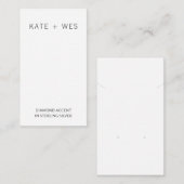 Carte d'affichage de l'ensemble de bijoux de l'ore (Devant / Derrière)