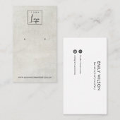 CARTE D'AFFICHAGE DE L'ÉTUDE DE BÉTON GRIS BLANC (Devant / Derrière)