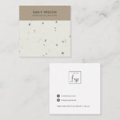 CARTE D'AFFICHAGE DE L'ÉTUDE KRAFT TERRAZZO BLANCH (Devant / Derrière)