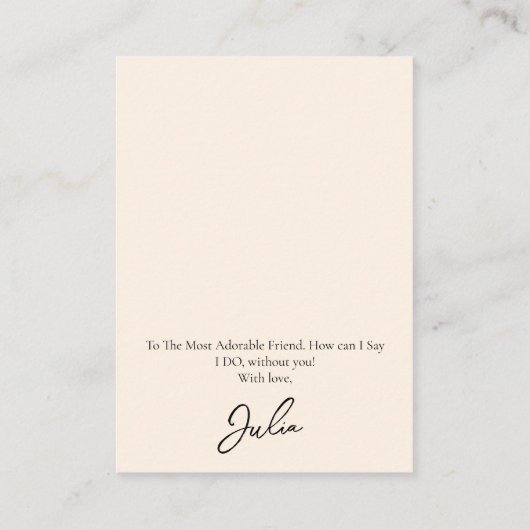 Carte d'affichage de l'Inséparable mariage Bridesm (Dos)