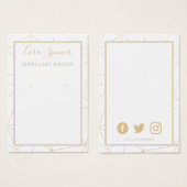 Carte d'affichage de l'or géométrique des médias s (Devant & derrière)