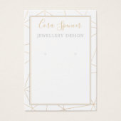 Carte d'affichage de l'or géométrique des médias s (Devant)